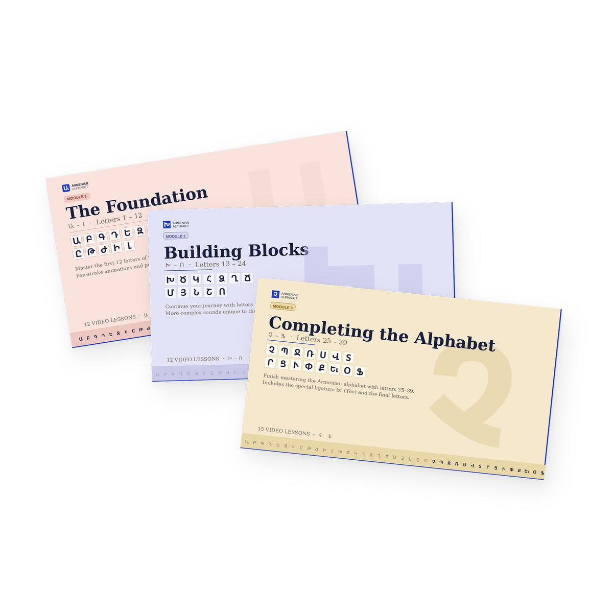 Armenian Alphabet – Complete Course Bundle (Modules 1, 2 & 3)